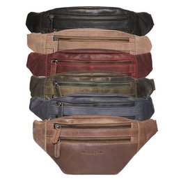 Taljetaske Læder - Fanny Pack Læder - Pouch Taske i 6 farver læder - Læder Belly Bag - Unisex model