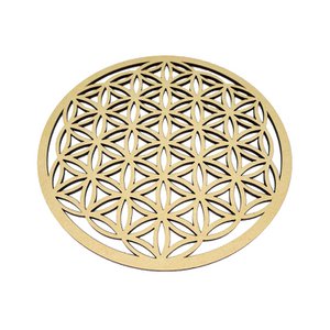 Gesneden Flower of Life herlaadplaat - Gesneden hout