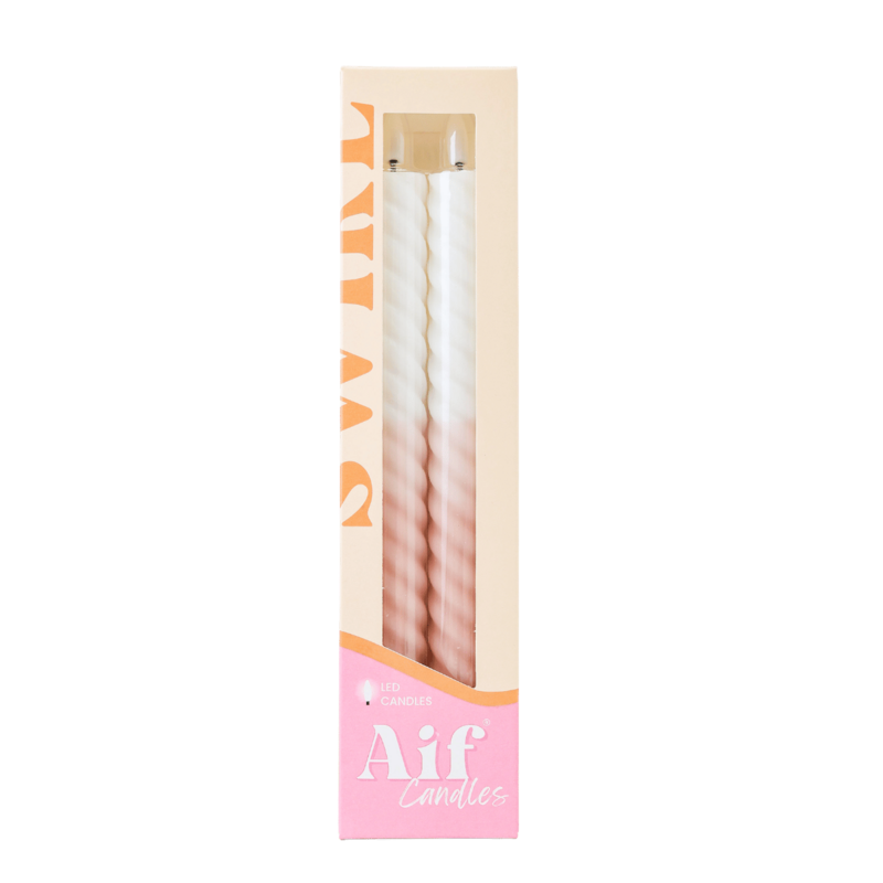 LED Swirl Kaars Arena - Juego de 2