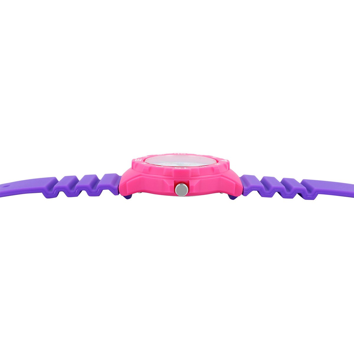 Q&Q Kinder/ Mädchen, Uhr mit Silikonarmband, Ø 33 mm, lila/ pink