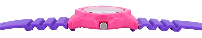 Q&Q Kinder/ Mädchen, Uhr mit Silikonarmband, Ø 33 mm, lila/ pink