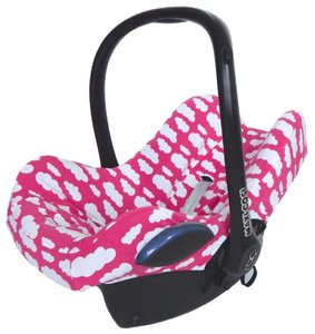 Maxi-Cosi-Bezug – Rosa mit weißen Wolken