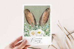 Tarjeta de Pascua - Merry Pascua - Oídos de conejos, tarjeta de Pascua, alegre tarjeta de Pascua, tarjeta A6