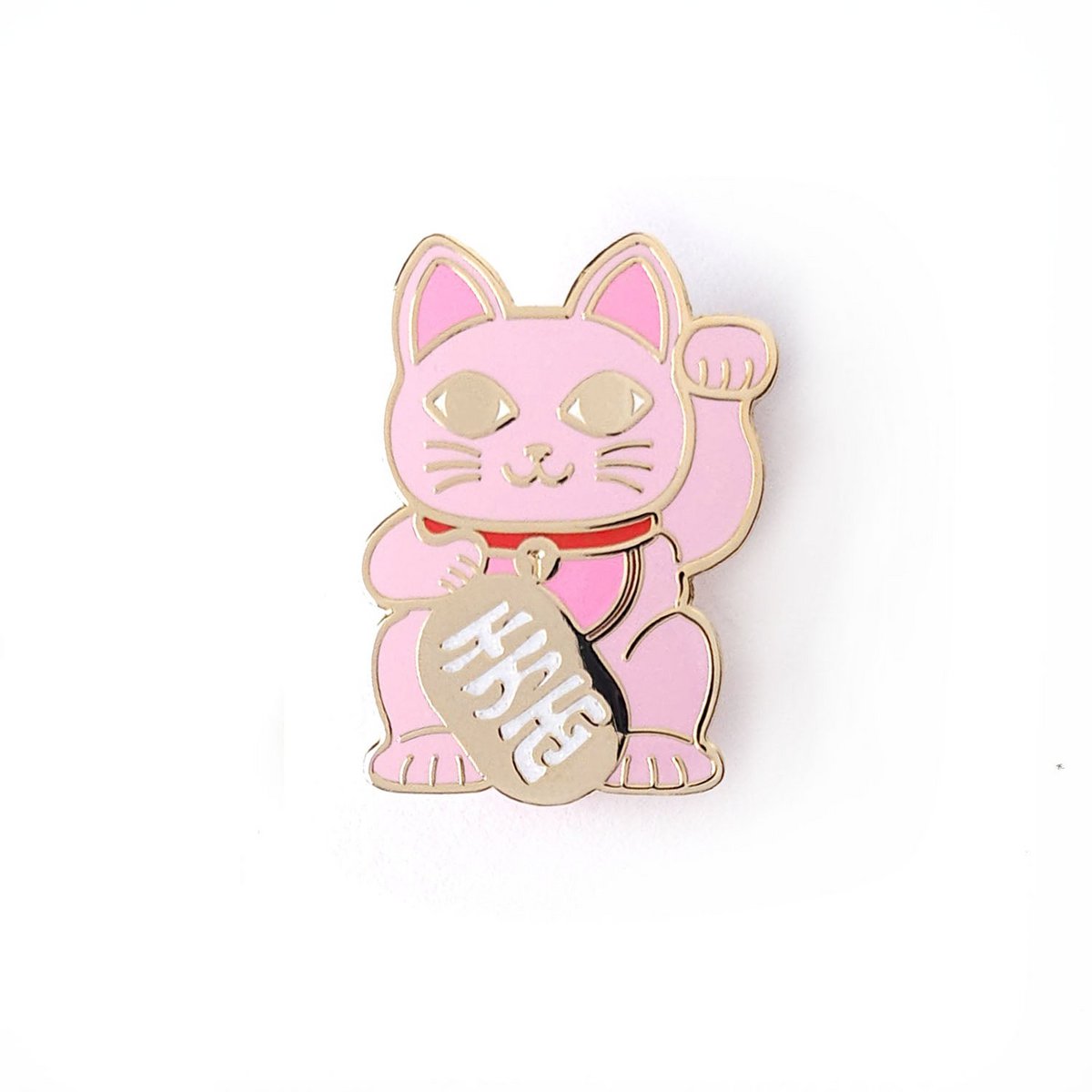 Pin Maneki Neko Rose Geluksakat