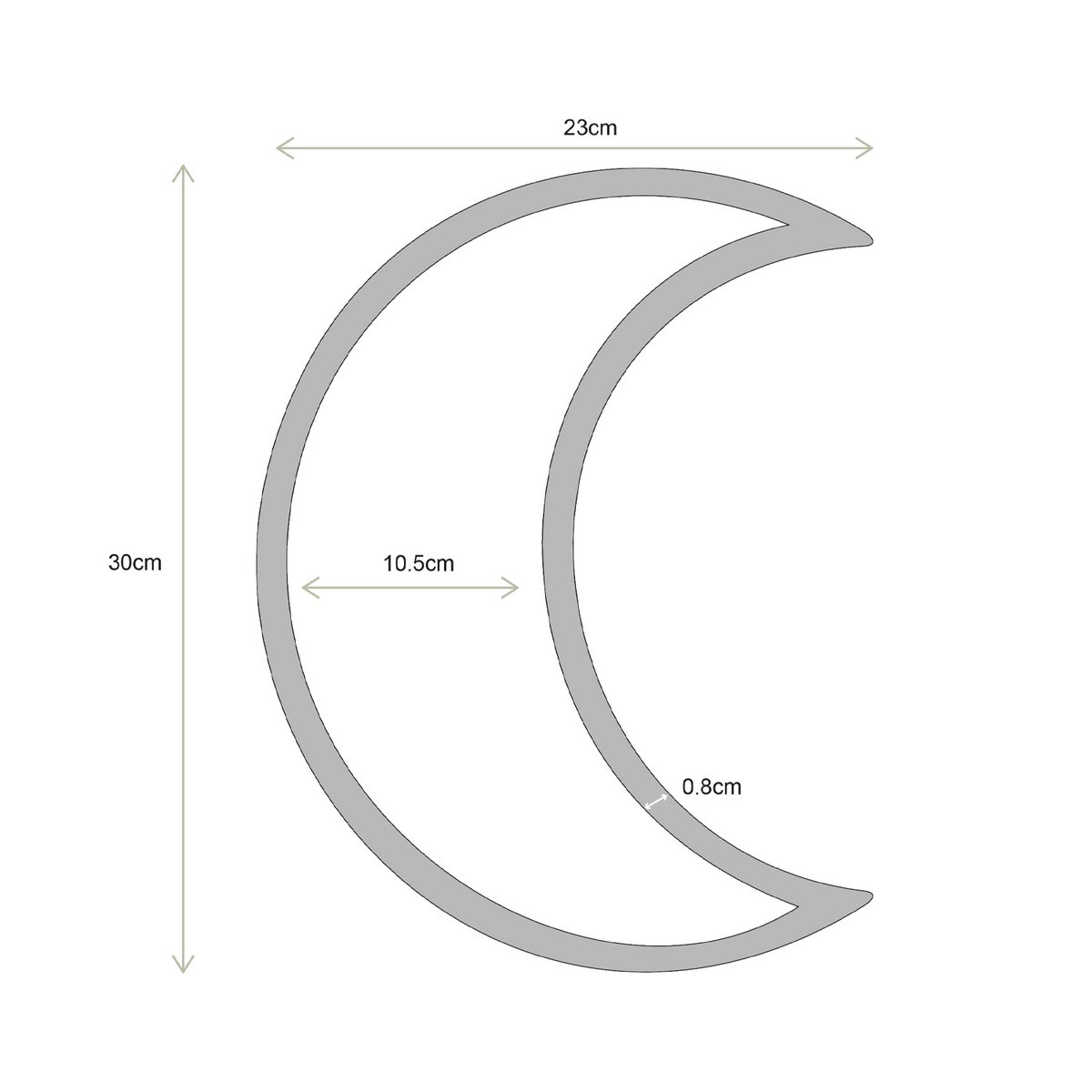 Mirror Moon Gold 30cm