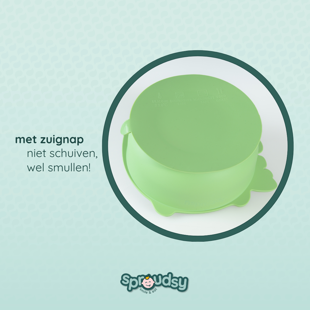 Babyskål med sugekop – Dino