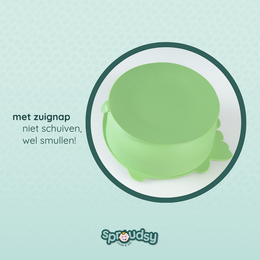 Babyskål med sugekop – Dino