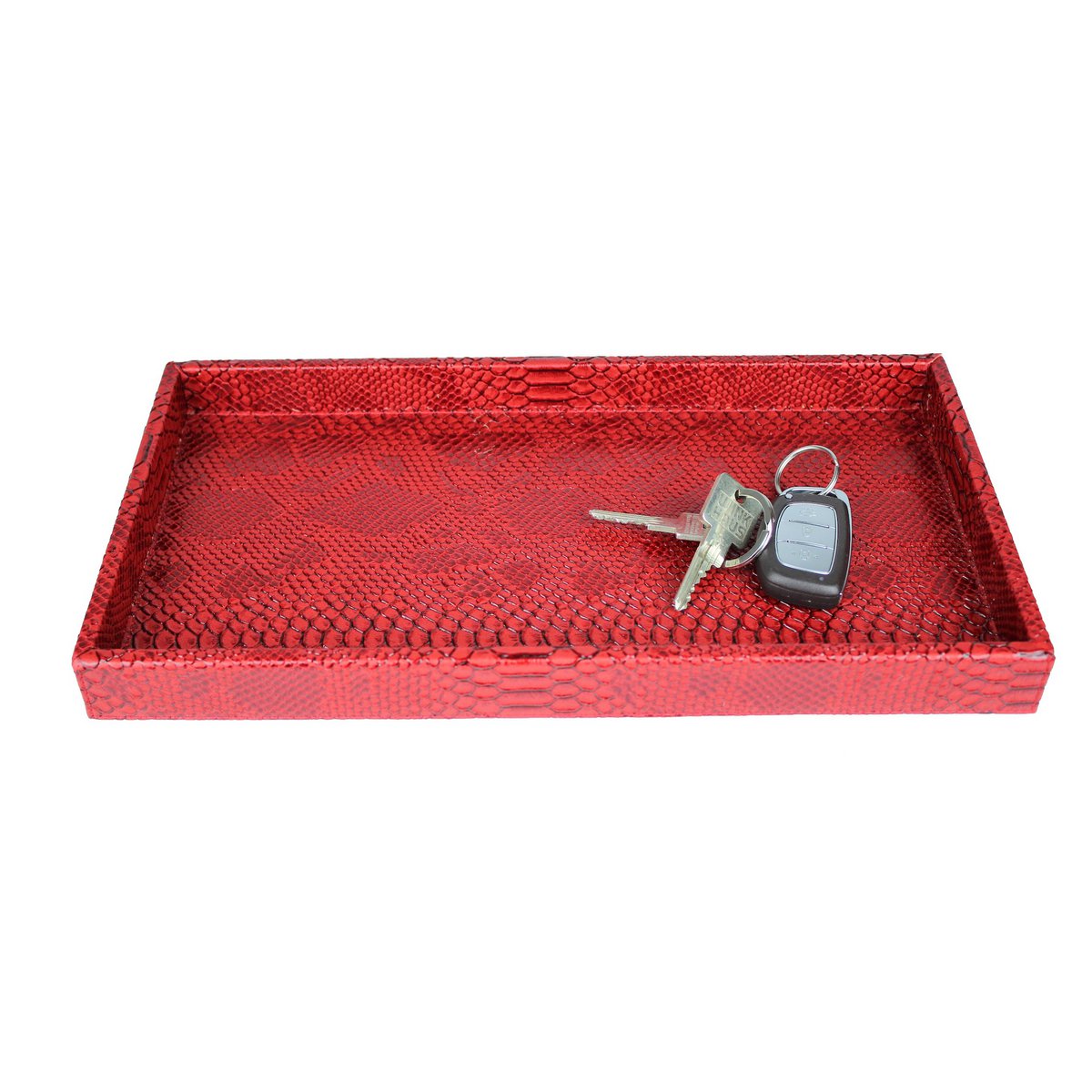 Plateau rectangulaire pour reptiles rouge