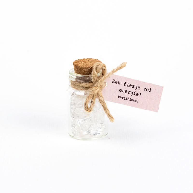 Bottle of rock crystal