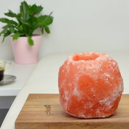 Himalayan salt candle holder - For CHAUTER CHAUTER - RADS 500G format - Gift idea - Original decoration object