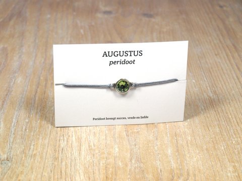 per stuk Geboortesteen armbandjes swarovski zilver