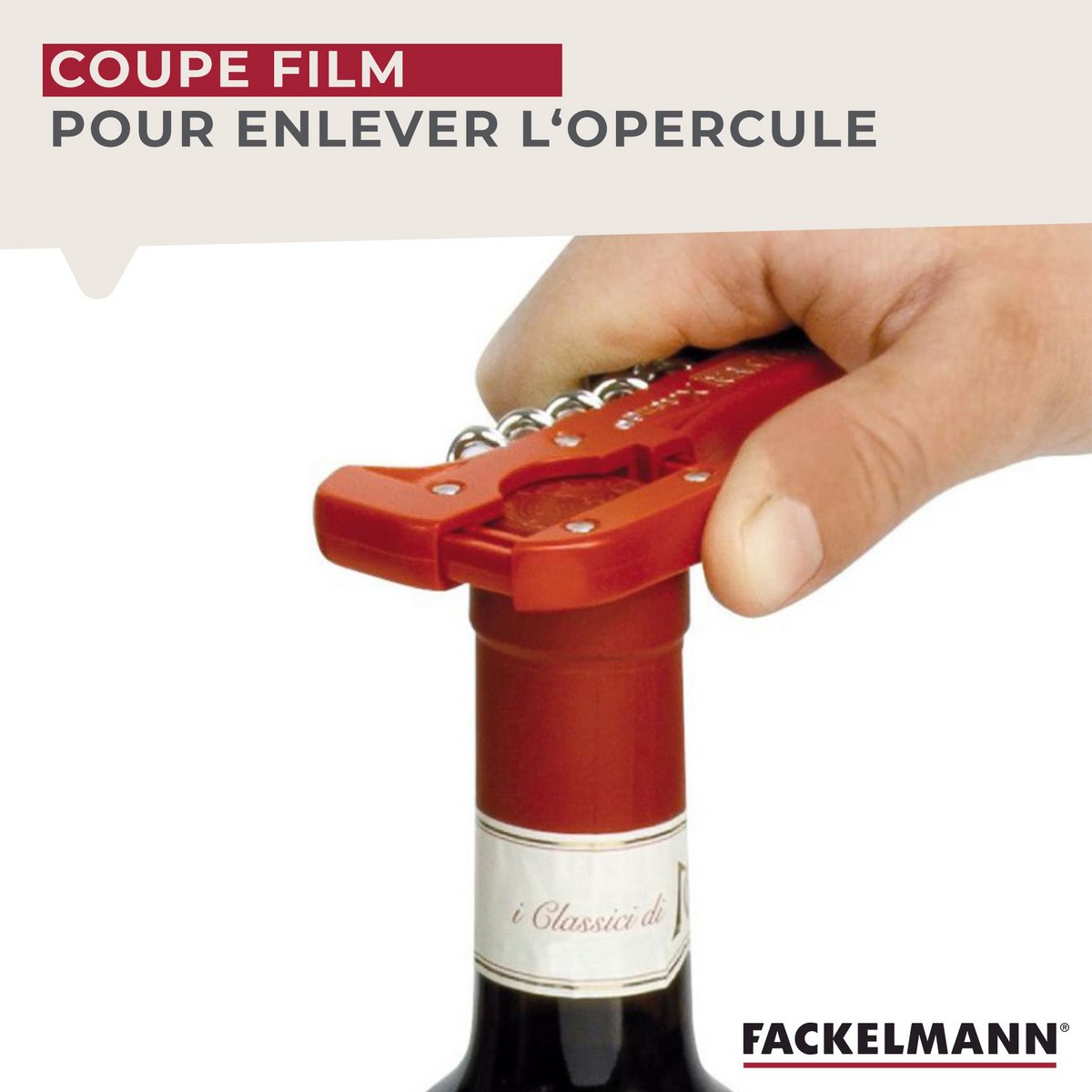 Corkscrew bottle opener 13 cm Fackelmann Bar Concept