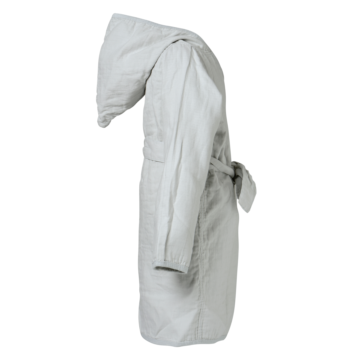 Biologische mousseline stoffen badjas 12-24 maanden (grijs)