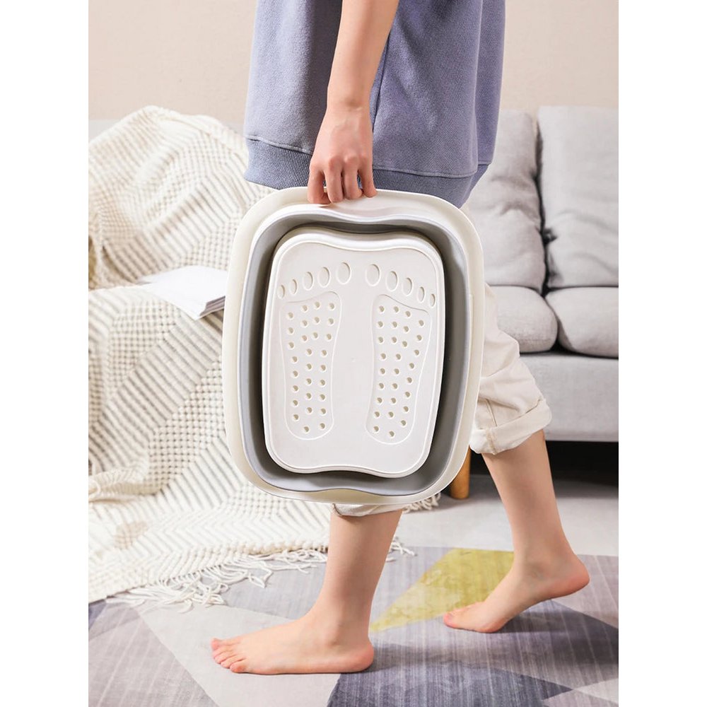 Foldable Footbath Massage Bucket Soaking Bucket Folding Basin Spa Foot Bath Bucket Household Sauna Bathtub Pedicure Bath Bathtub