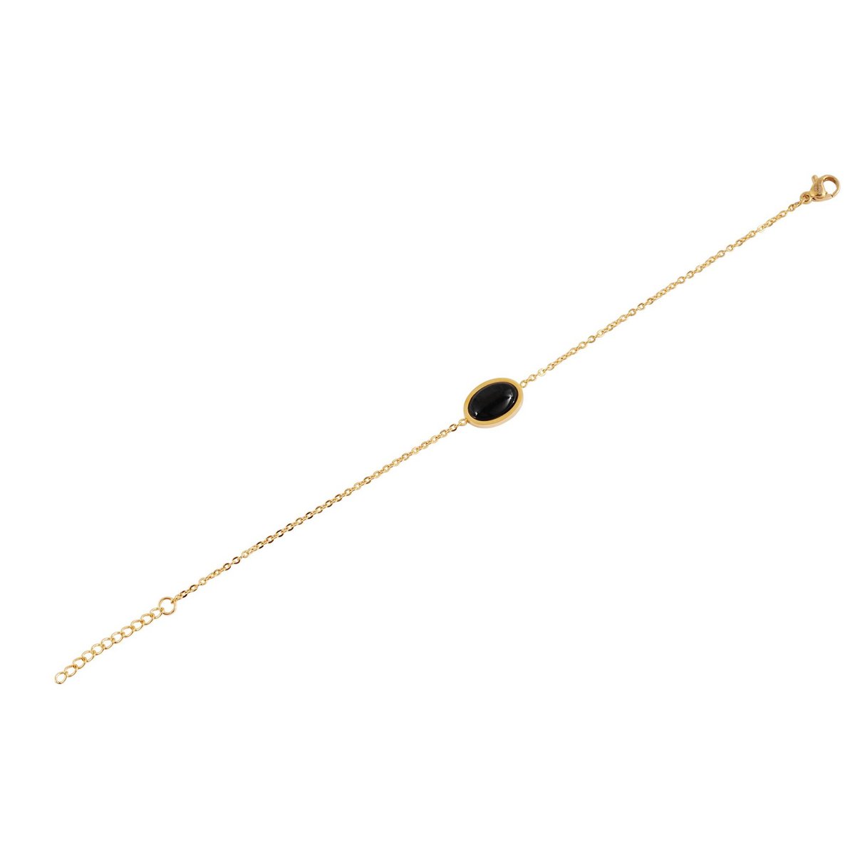 Brazalete decorativo de acero inoxidable, adornos de colores, ionizado, dorado/negro
