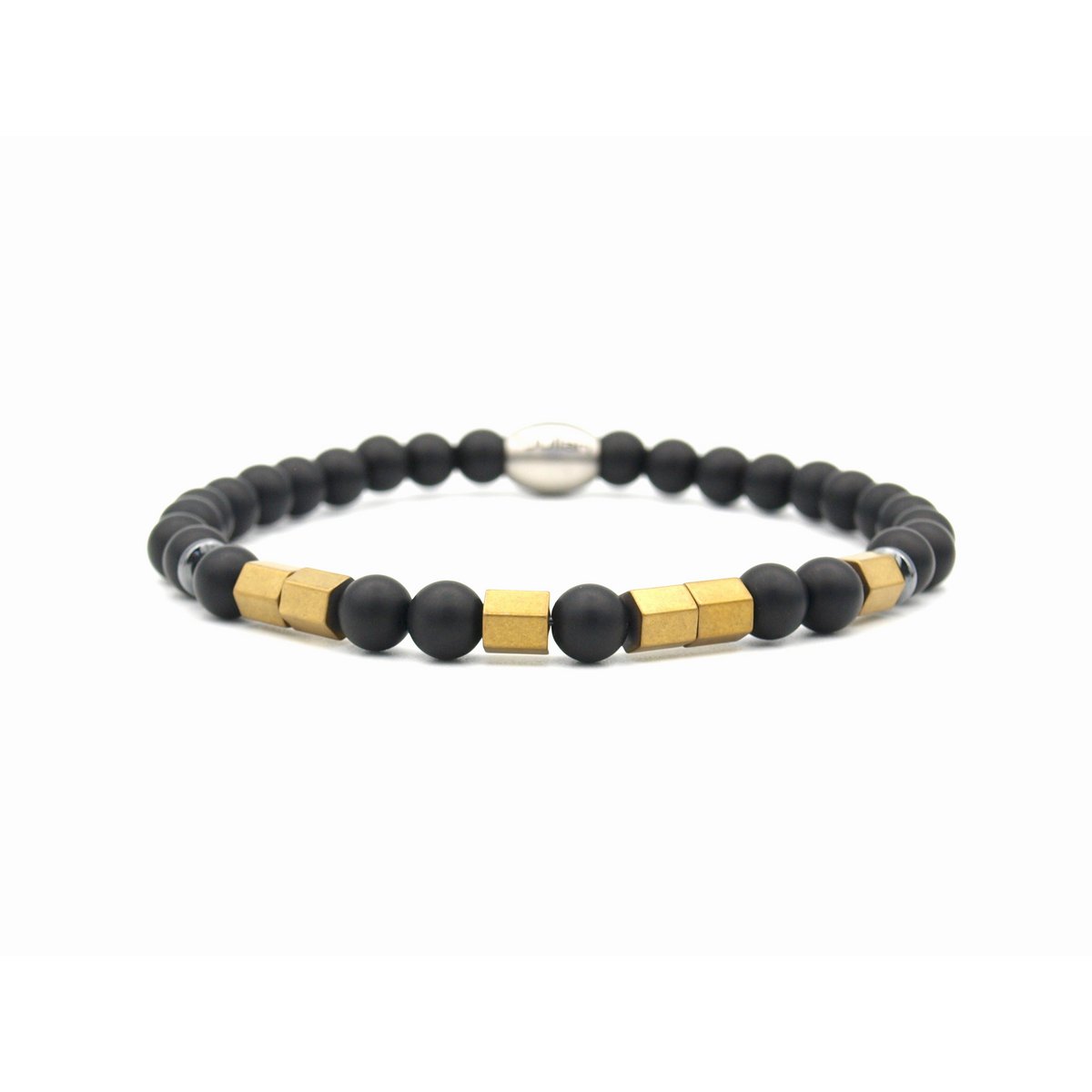 Morse code armband Papa onyx