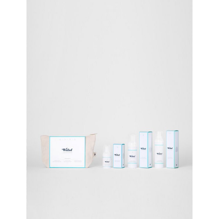 Try & Travel Set - Cotton Toiletbag + Mousse 50ml, Toner 50ml & Facial Cream 15ml