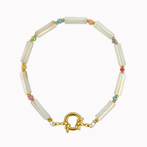 Bracelet clasp with colored beads