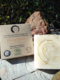 Organic Certified Solid Soap - Ylang Ylang with Blue Corn Flowers 90g