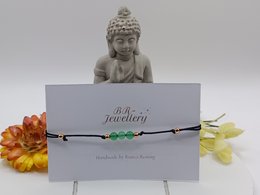Aventurine Gemstone Bracelet, 4mm Ø
This bracelet features 4mm aventurine gemstone beads in a 925 silver, 24k gold-plated, or 18k rose gold-plated setting. The round, smooth beads have a natural, earthy green color and provide a simple, elegant look.