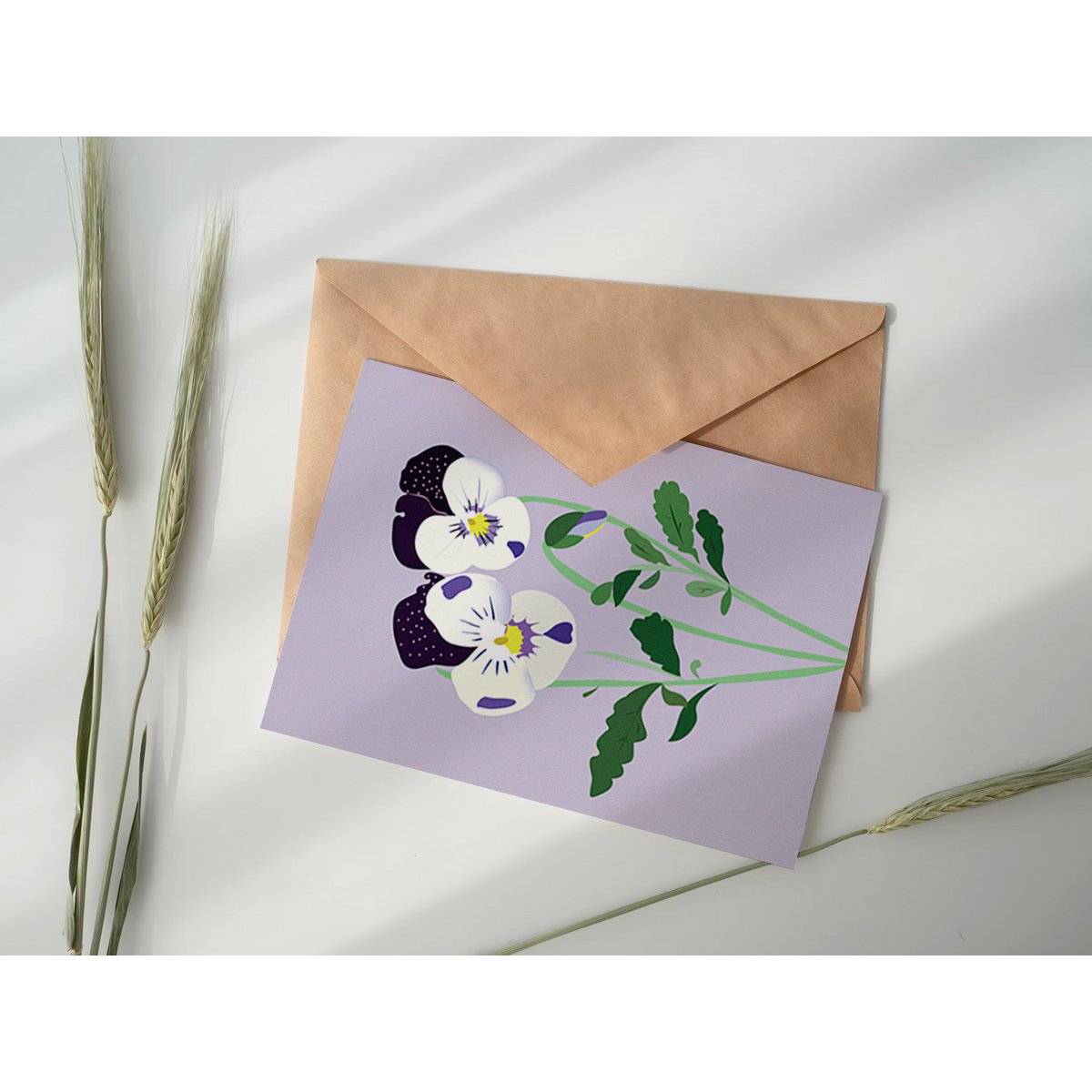 Postal Floral - Pensamiento
