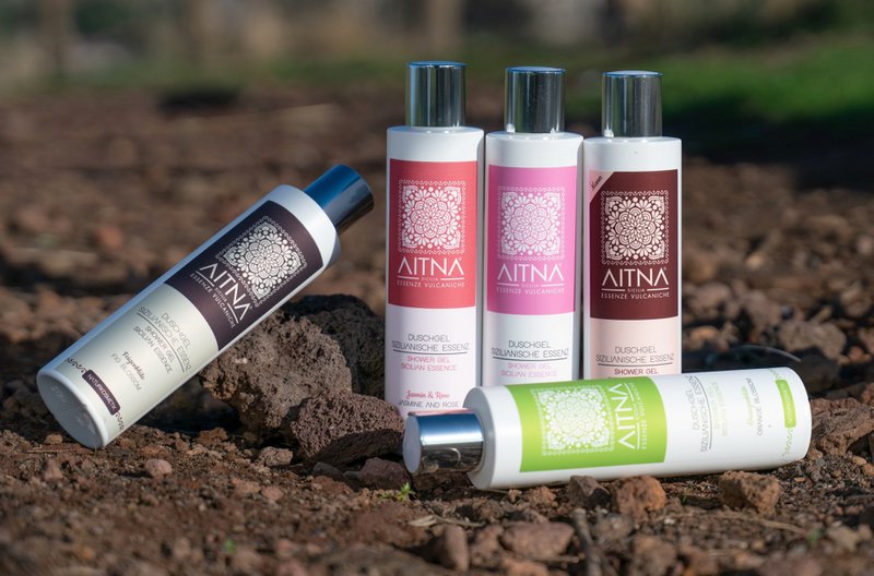 Aitna Naturkosmetik Bio Duschgel Sizilanische Essenz Jasmin und Rose, 200ml
