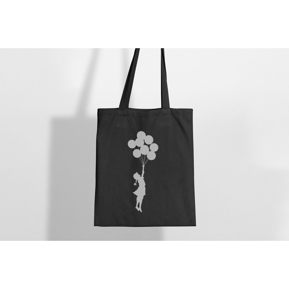Banksy's Graffiti Tote Bag/Street Bag - Chica Globos Voladores