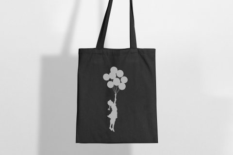 Banksy's Graffiti Tote Bag/Street Bag - Flying Balloons Girl