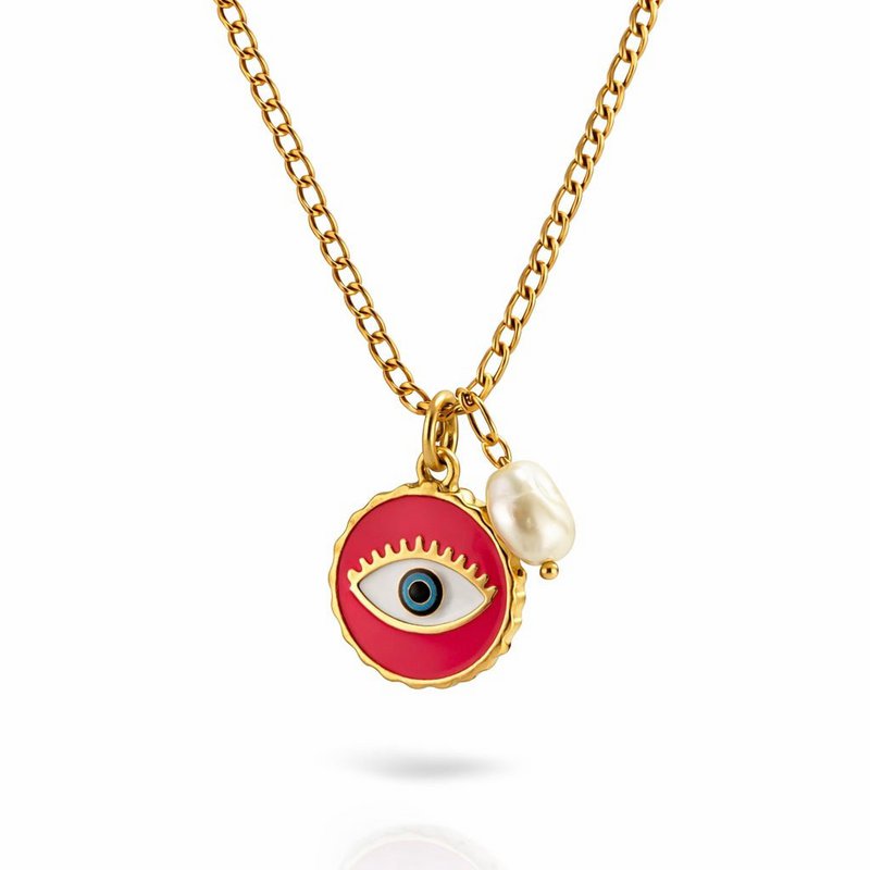 Amalfi Eye Pearl - Figaro Eye og barok perlehalskæde