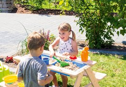 Children´s picnic bench „Matsch-Nicki für 4”, natural