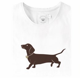 Camiseta de chicas Trachten con perro salchicha