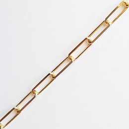 Plata de ley 925, chapada en oro, por metros, 100 cm