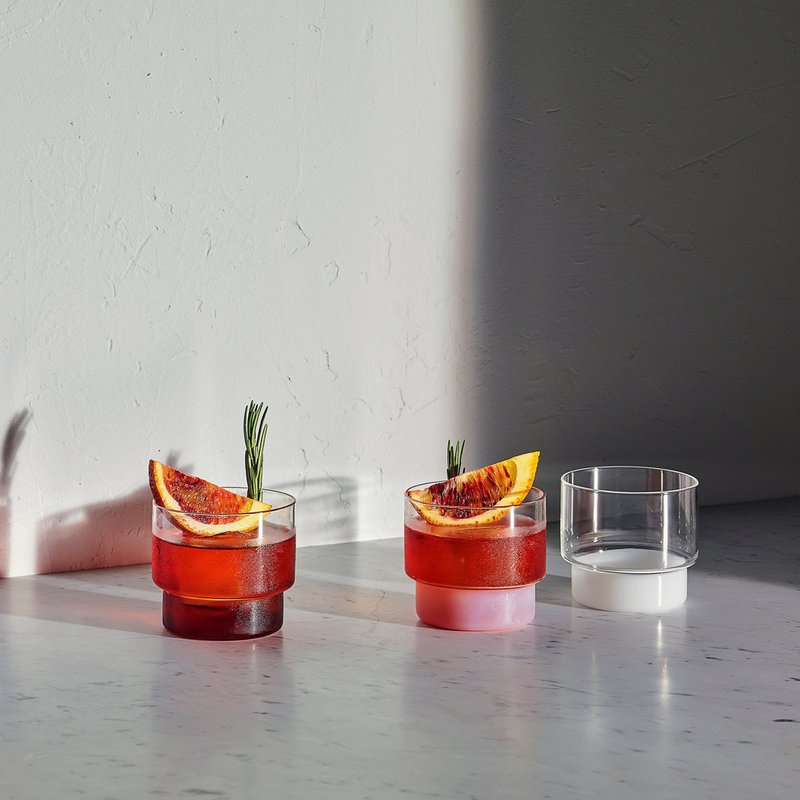 Vaso de vaso corto RYE / JUEGO DE 2