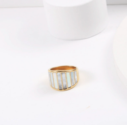 Stella - Statement-Ring aus Perlmutt