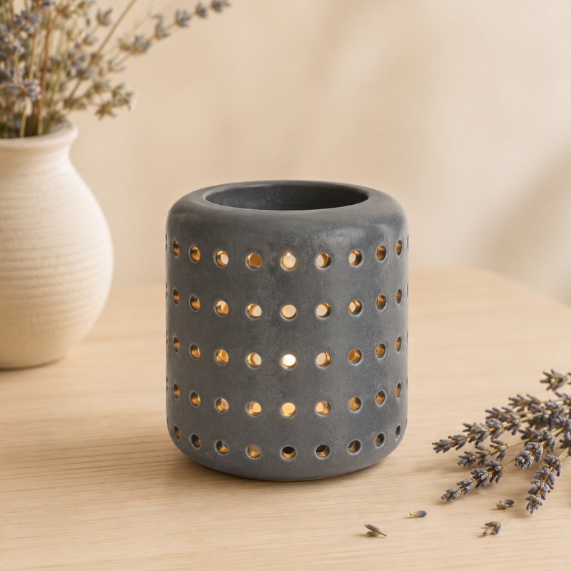 Brûle Parfum – Coliseo Noir – Design et Forme Originale – Objet Déco Aromathérapie – Bougeoir Diffusion Senteurs, Cires Parfumées