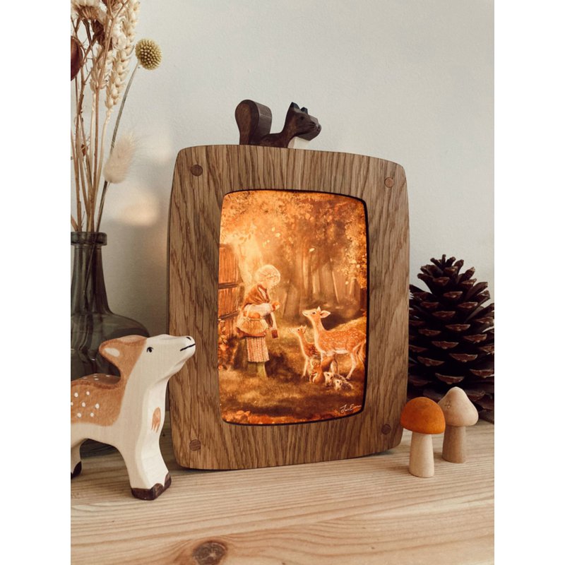 Map lamp Oak wood | Luxury version