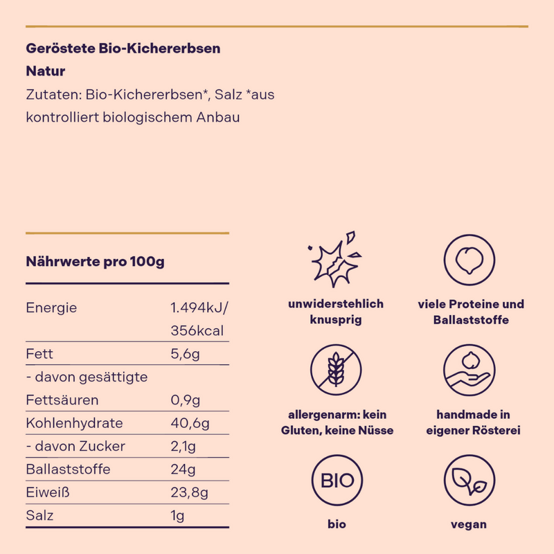 Crunchy Kichererbsen Natur