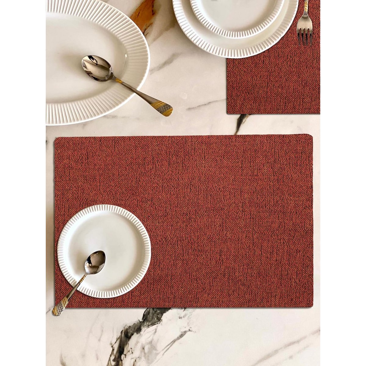 Tafelplacemats – Jute-polyestermix, hittebestendig – 30x40 cm (set van 4)