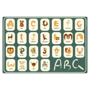 Schreibtischunterlage/Bastelunterlage für Kids ABC