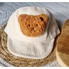 Beige Cordmütze mit Teddybär