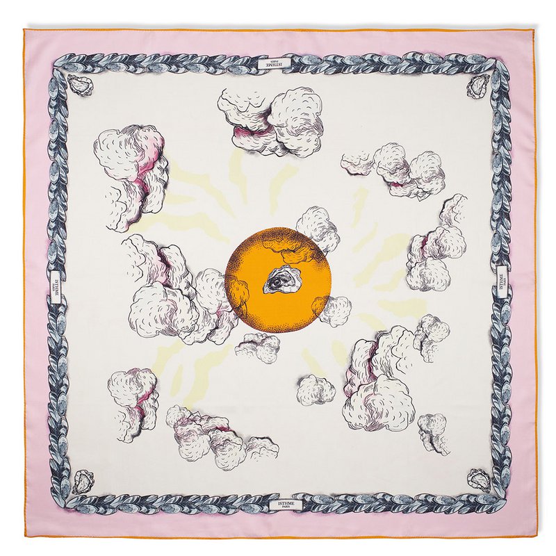 OYSTER IN THE SUN Silkefirkant 90cm Pink
