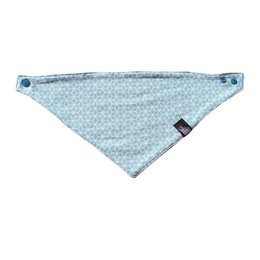 Soft, absorbent bib with a whimsical bunny print in muted colors of mint, gray, and light pink. Ideal for drooling babies and toddlers.