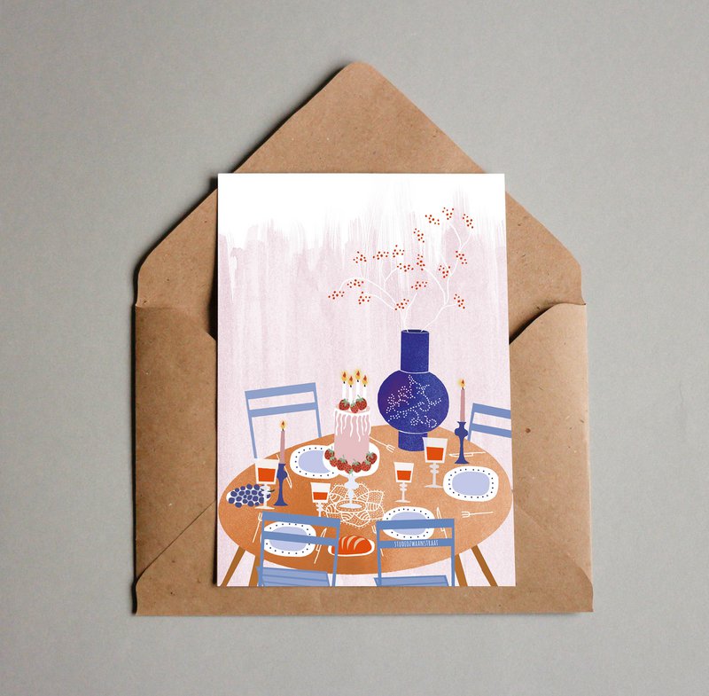 postcard 'eat cake'