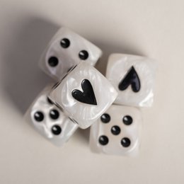 Dobbelstenenset parelmoer zwart (VE = 8 sets)