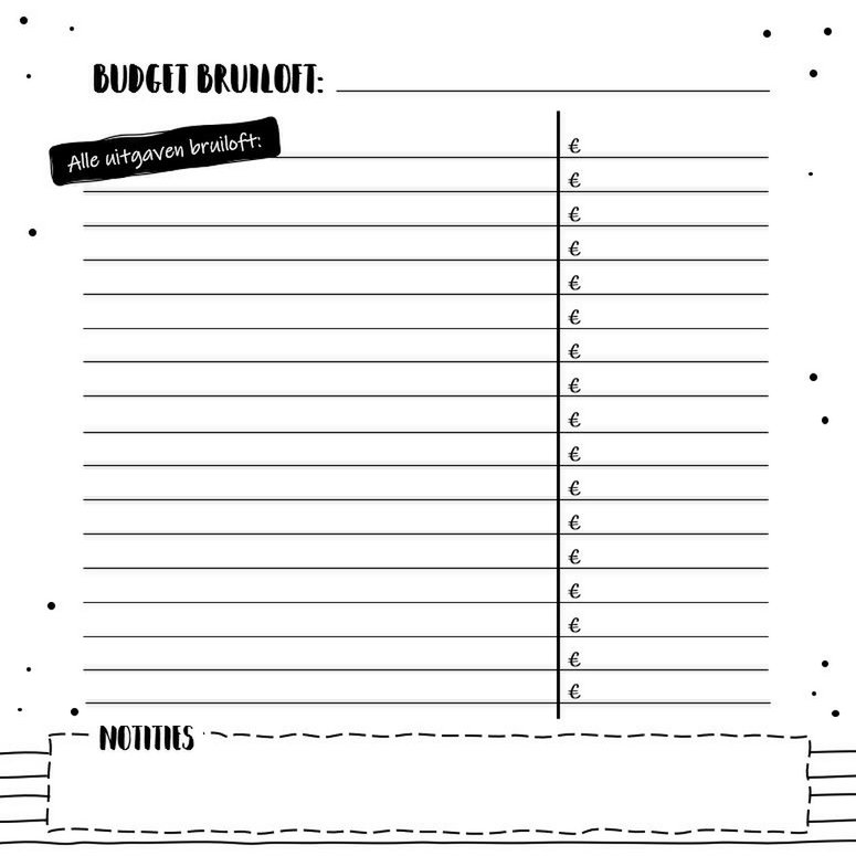 Fill-in Book SilliBeads - My Wedding Planner Fill-in Book - Relié Wire-o (GAMME NOIR/BLANC)
