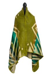 Mini Imbabura Green - Ecuadorianische Alpaka-Minidecke | einheimische Decke |