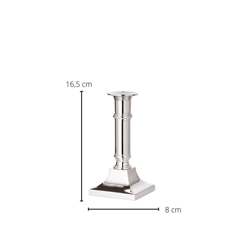 EDZARD kandelaar Kent kandelaar, verzilverd, aanslagbestendig, hoogte 16 cm