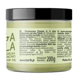 Feel FIT Veganella Pistazienaufstrich 45 %, vegan, ohne Zuckerzusatz, ohne Palmöl, 200 g