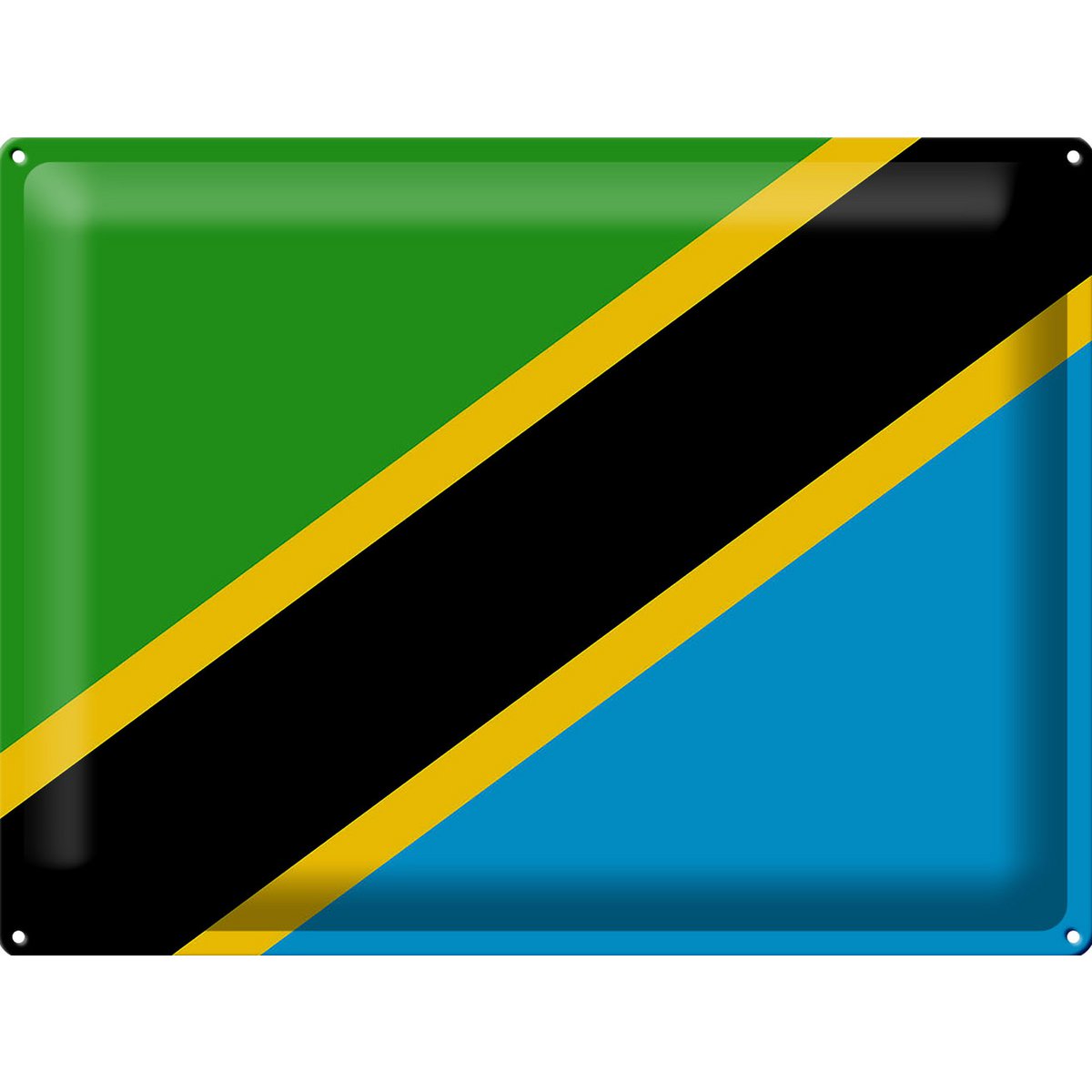 Tin Sign Flag of Tanzania 40x30cm Flag of Tanzania
