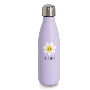 Drinkfles "Happy Flower", 500 ml, roestvrij staal,